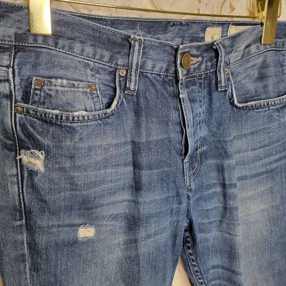 Allsaints Spitalfields Distressed Button fly Medium Wash Denim Jeans 28 - Picture 8 of 11